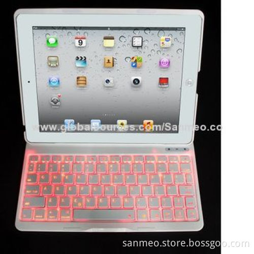 New Ultra-thin Flip PU Leather Cases, Luxury for iPad 2/3/4 with Keyboard with BacklightingNew